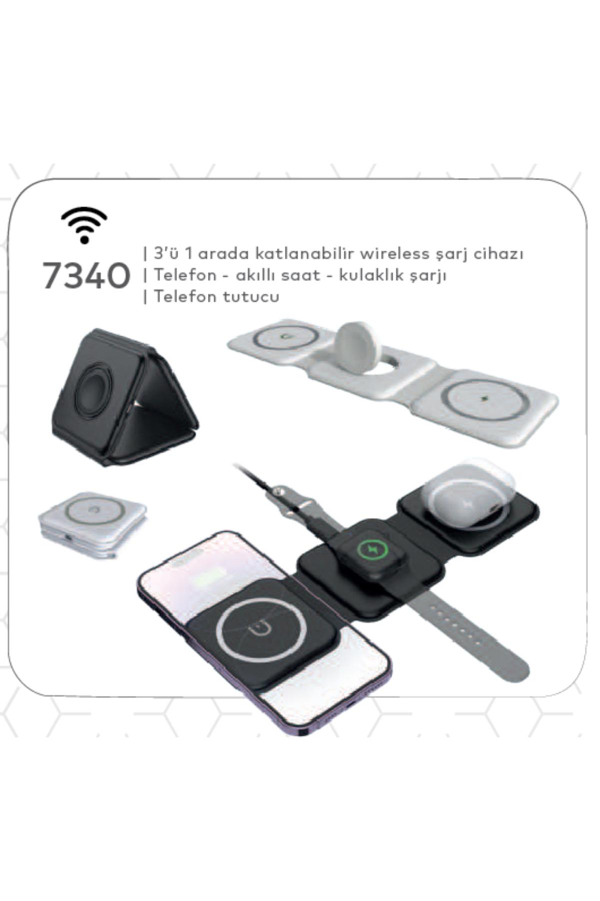 Promosyon 3`ü 1 Arada Katlanabilir Wireless Şarj Cihazı (Teklif Alınız) - 7340 Promosyon 3`ü 1 Arada Katlanabilir Wireless Şarj Cihazı (Teklif Alınız) - 7340