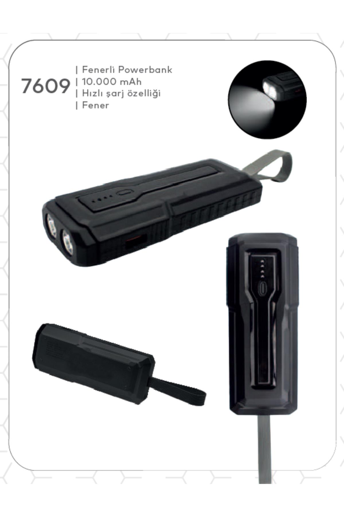 Promosyon Fenerli Powerbank 10.000 mAH (Teklif Alınız) - 7609 Promosyon Fenerli Powerbank 10.000 mAH (Teklif Alınız) - 7609