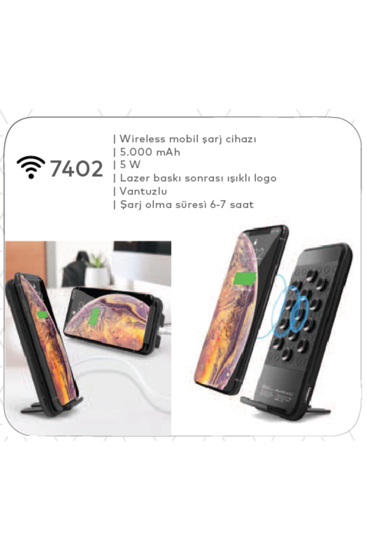 Promosyon Vantuzlu Wireless Mobil Şarj Cihazı 5.000 mAH (Teklif Alınız) - 7402 Promosyon Vantuzlu Wireless Mobil Şarj Cihazı 5.000 mAH (Teklif Alınız) - 7402
