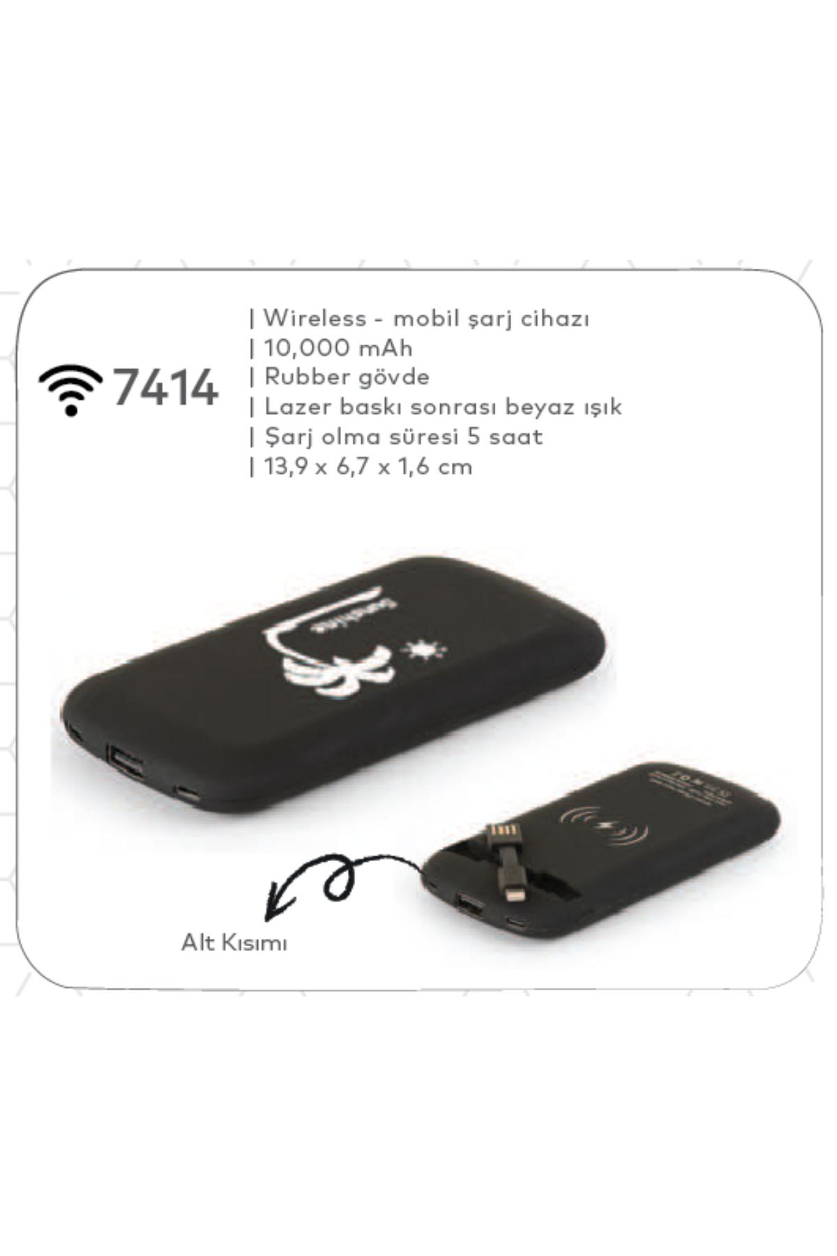 Promosyon Wireless Mobil Şarj Cihazı 10.000 mAH (Teklif Alınız) - 7414 Promosyon Wireless Mobil Şarj Cihazı 10.000 mAH (Teklif Alınız) - 7414