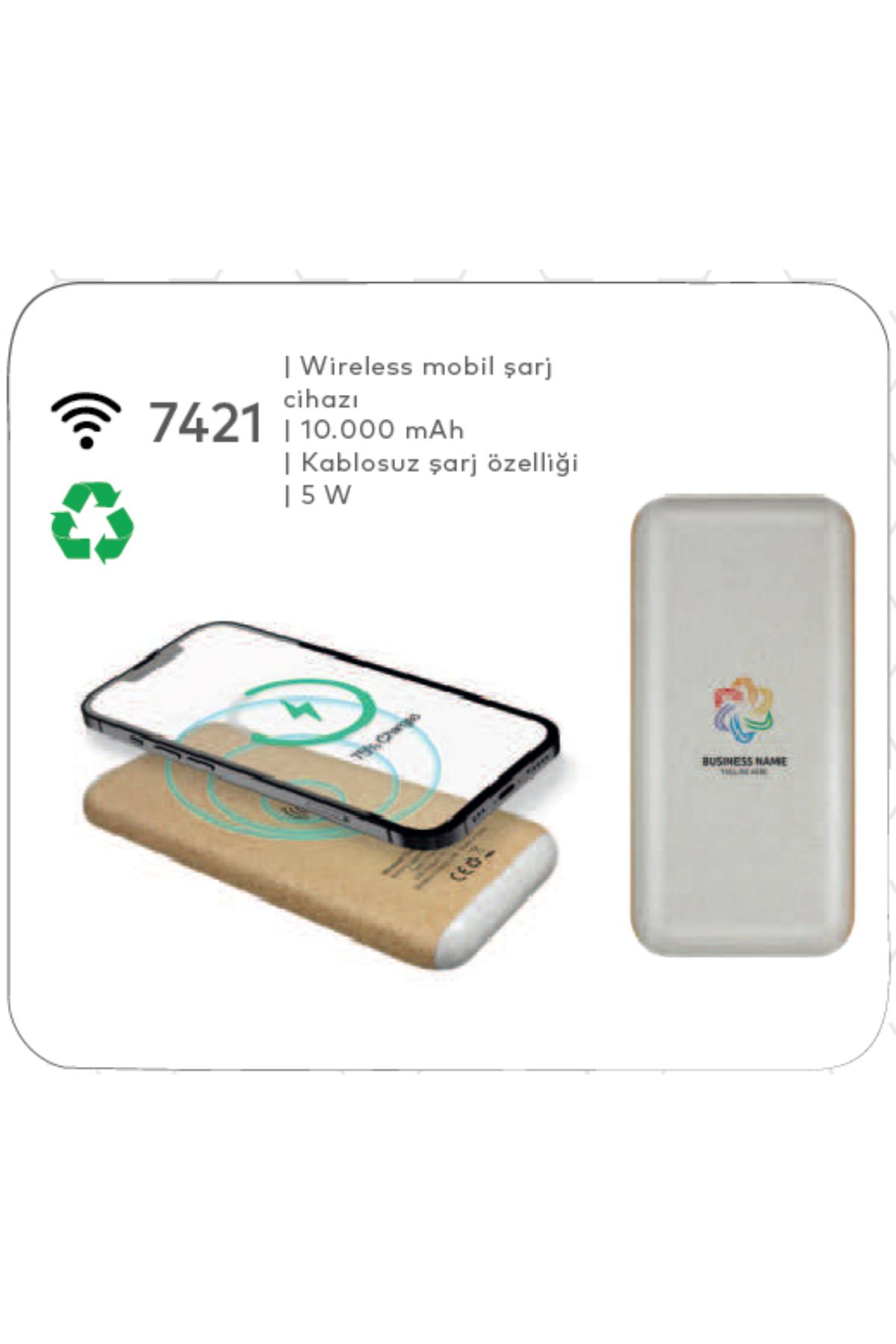 Promosyon Wireless Mobil Şarj Cihazı 10.000 mAH (Teklif Alınız) - 7421 Promosyon Wireless Mobil Şarj Cihazı 10.000 mAH (Teklif Alınız) - 7421